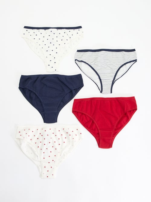 Pack of 5 Printed Briefs - Kiabi