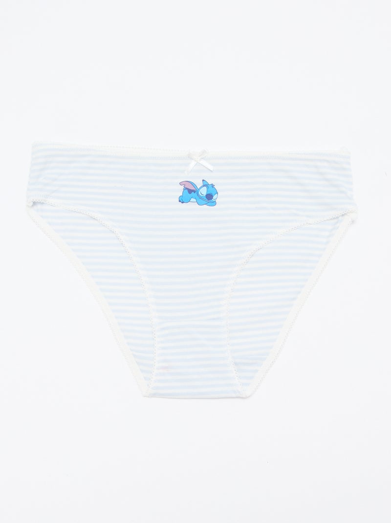 Pack of 5 "Stitch" Briefs Blue - Kiabi