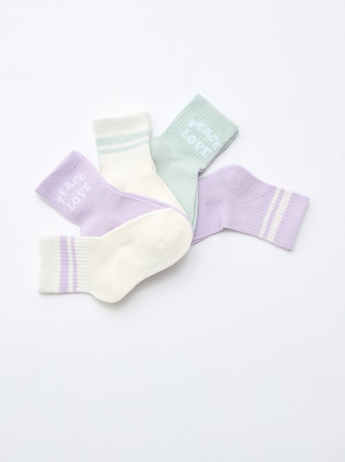 Pack of 5 Warm Socks - Kiabi