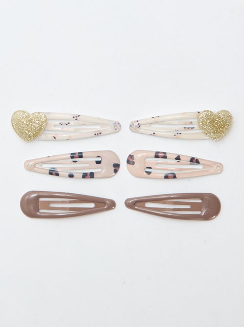 Pack of 6 snap hair slides - Kiabi