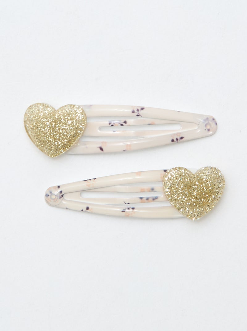 Pack of 6 snap hair slides Brown - Kiabi