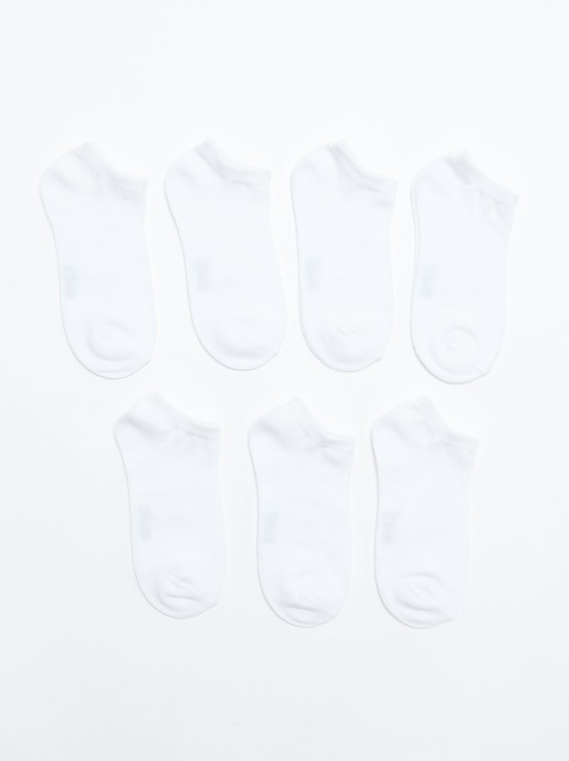 Pack of 7 invisible socks White - Kiabi