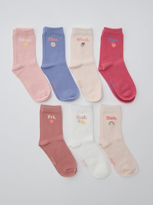 Pack of 7 Mid-Height Socks - Kiabi
