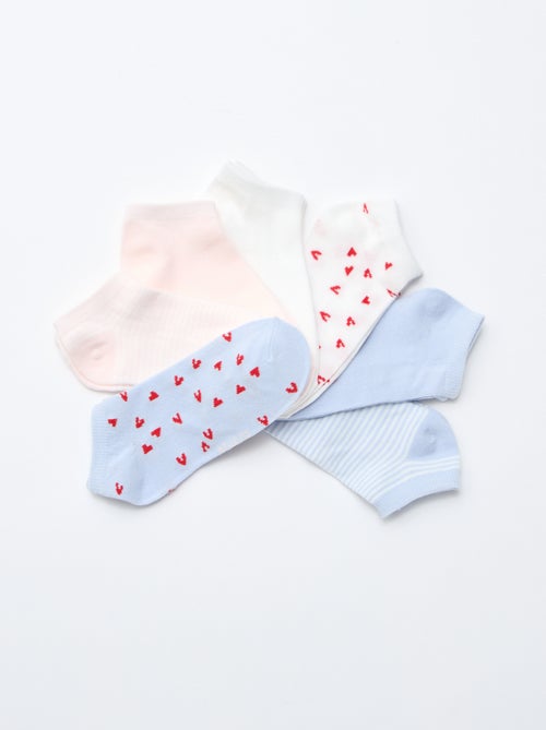Pack of 7 Pairs of Invisible Socks - Kiabi