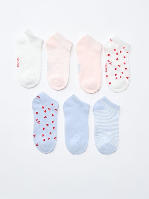 Pack of 7 Pairs of Invisible Socks - Kiabi