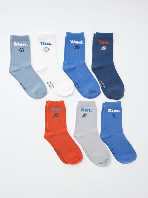 Pack of 7 pairs of printed socks - Kiabi