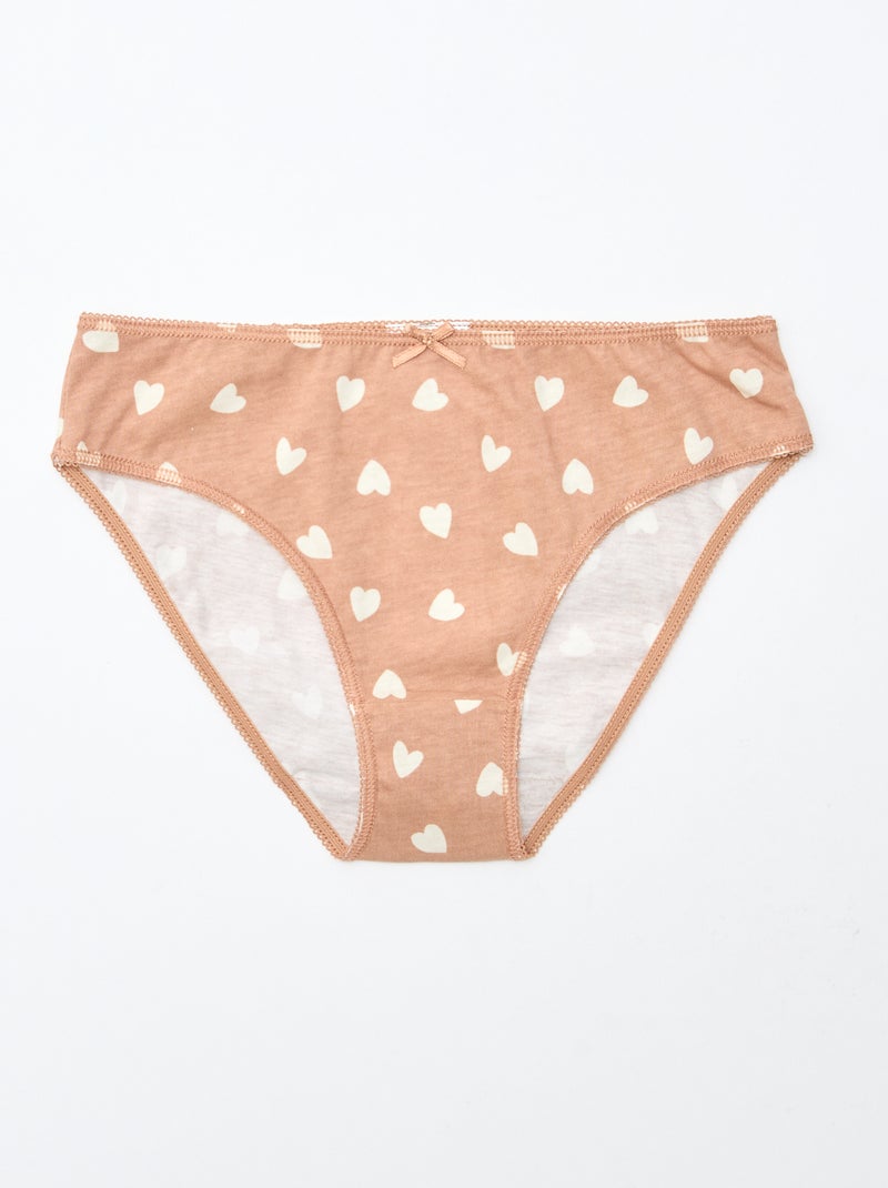 Pack of 7 panties Brown - Kiabi
