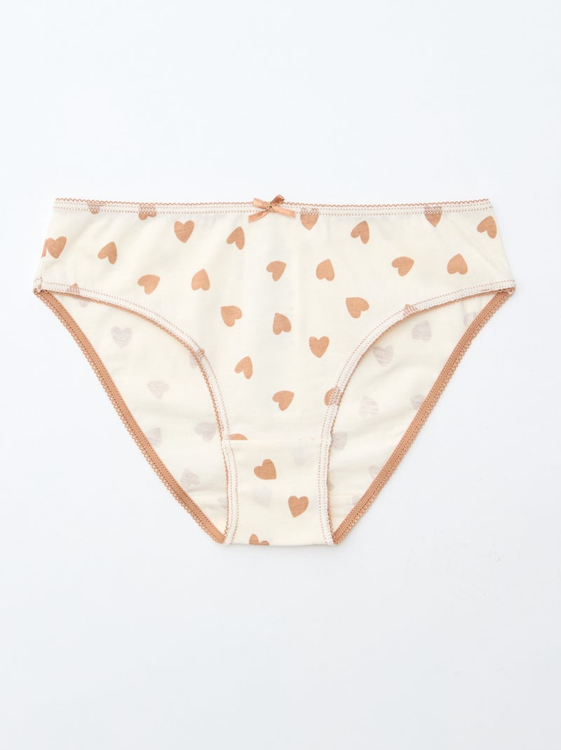 Pack of 7 panties Brown - Kiabi