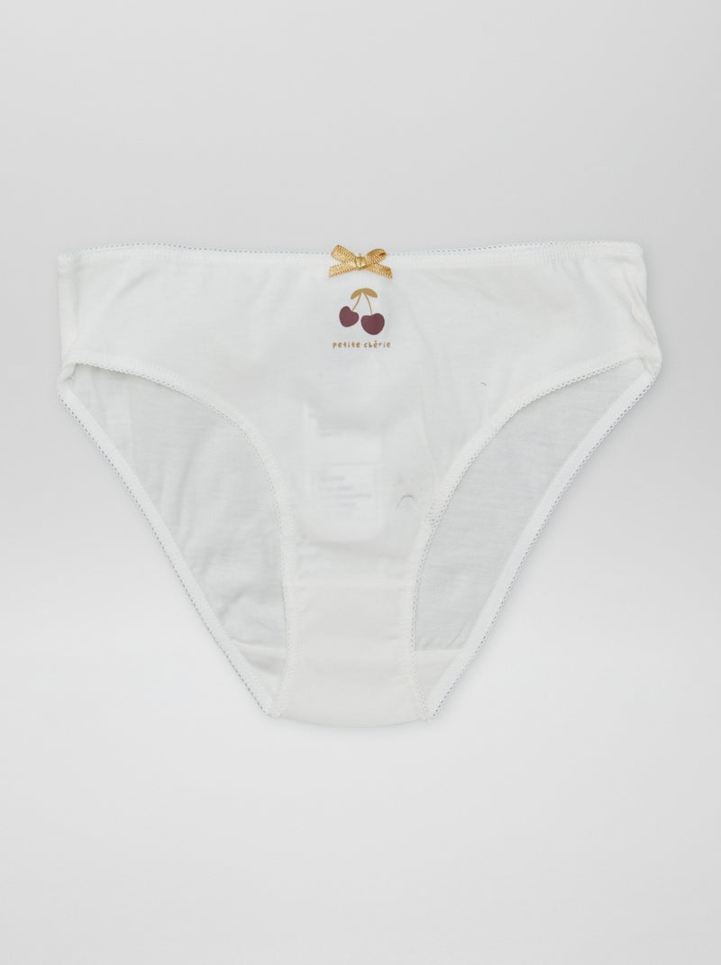 Pack of 7 panties WHITE - Kiabi