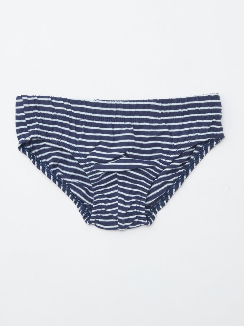 Pack of 7 Printed Briefs Blue - Kiabi