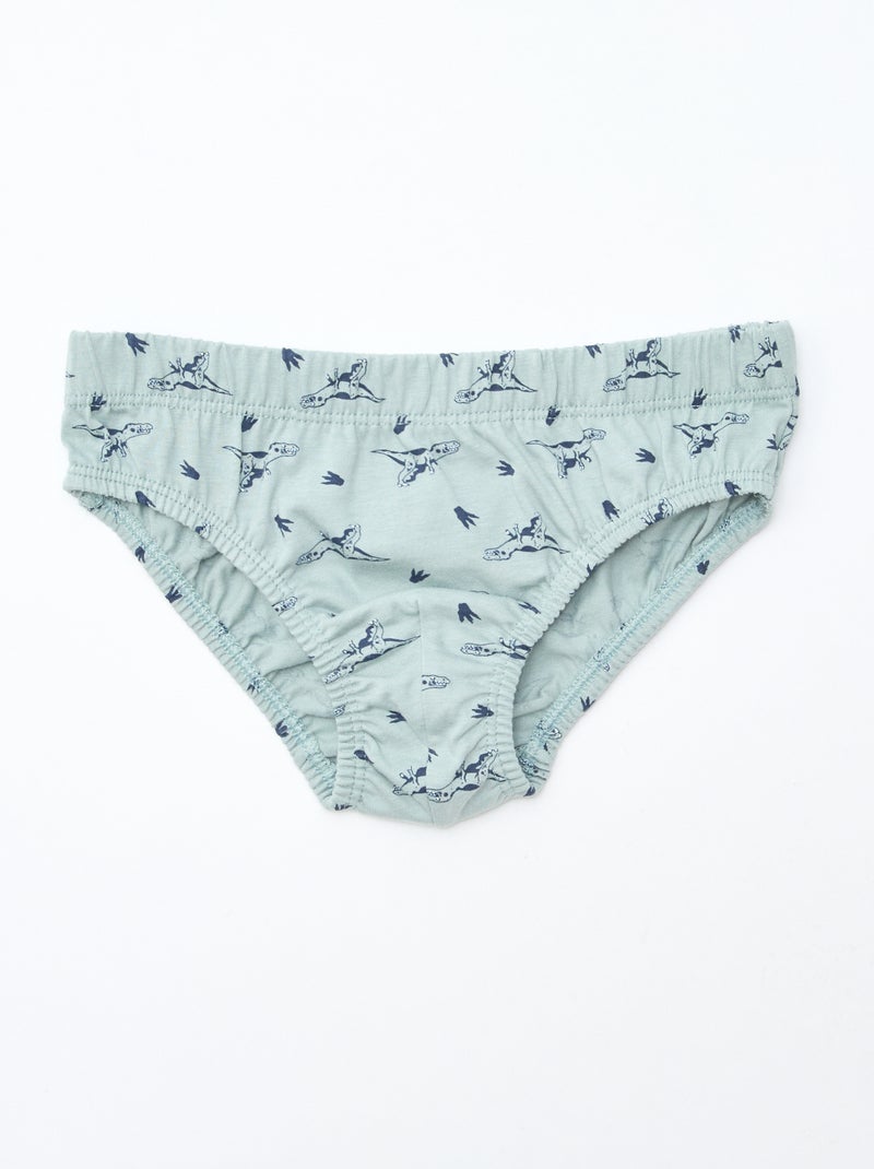 Pack of 7 Printed Briefs White - Kiabi