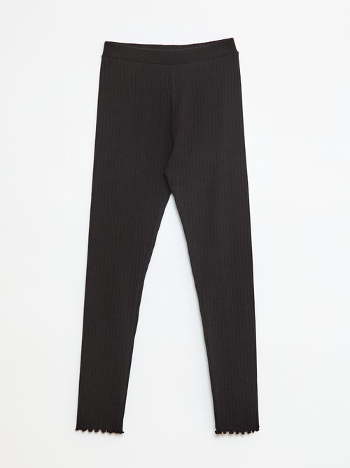 Pack of ribbed leggings - 1 printed, 1 plain - 2-piece set - Kiabi Pack of ribbed leggings - 1 printed, 1 plain - 2-piece set - Kiabi