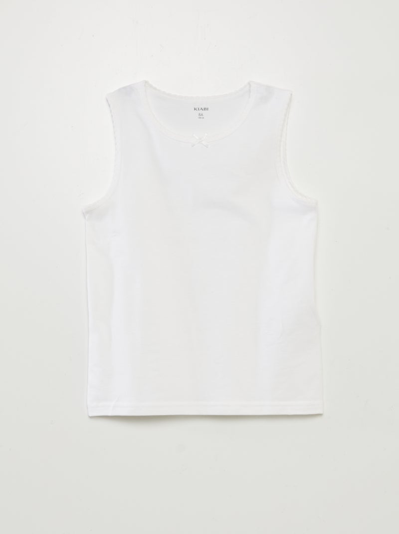 Pack of Wide-Strap Tank Tops BLACK - Kiabi