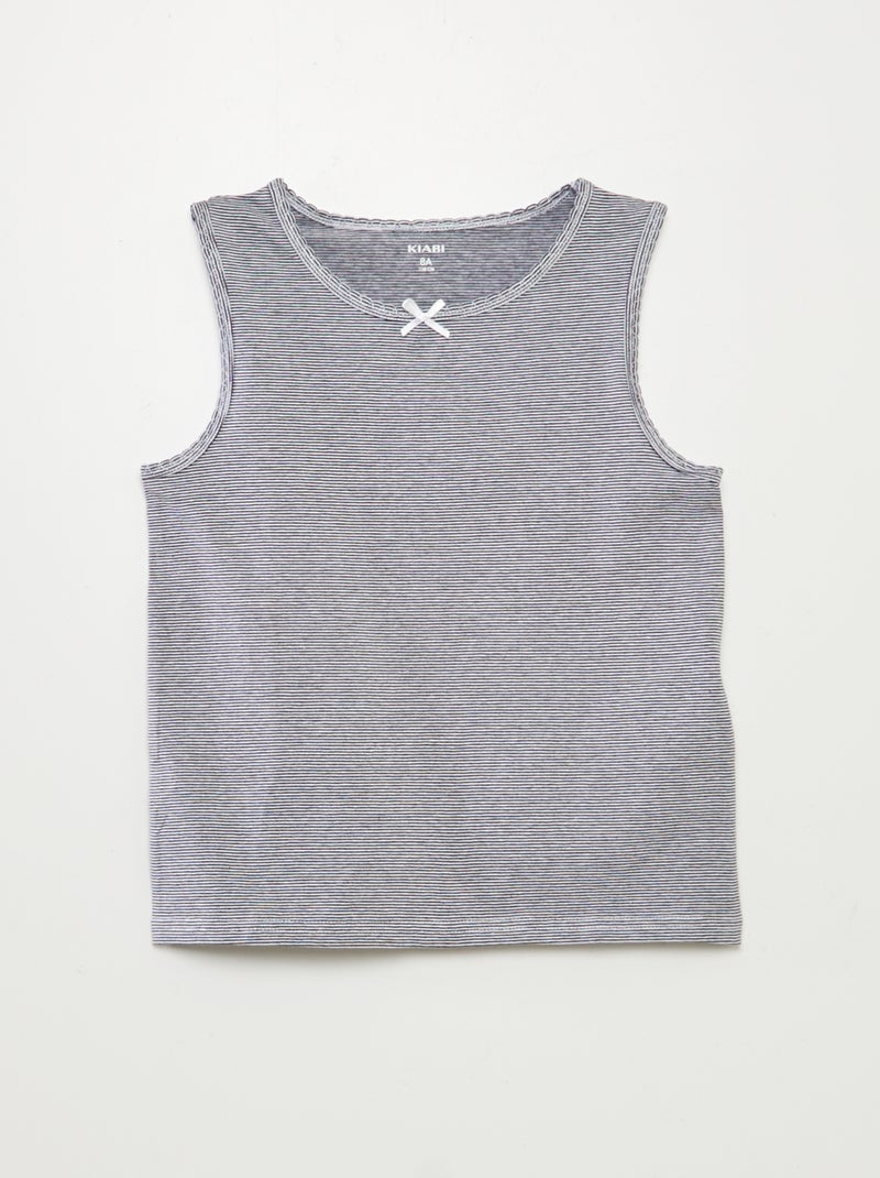 Pack of Wide-Strap Tank Tops BLACK - Kiabi
