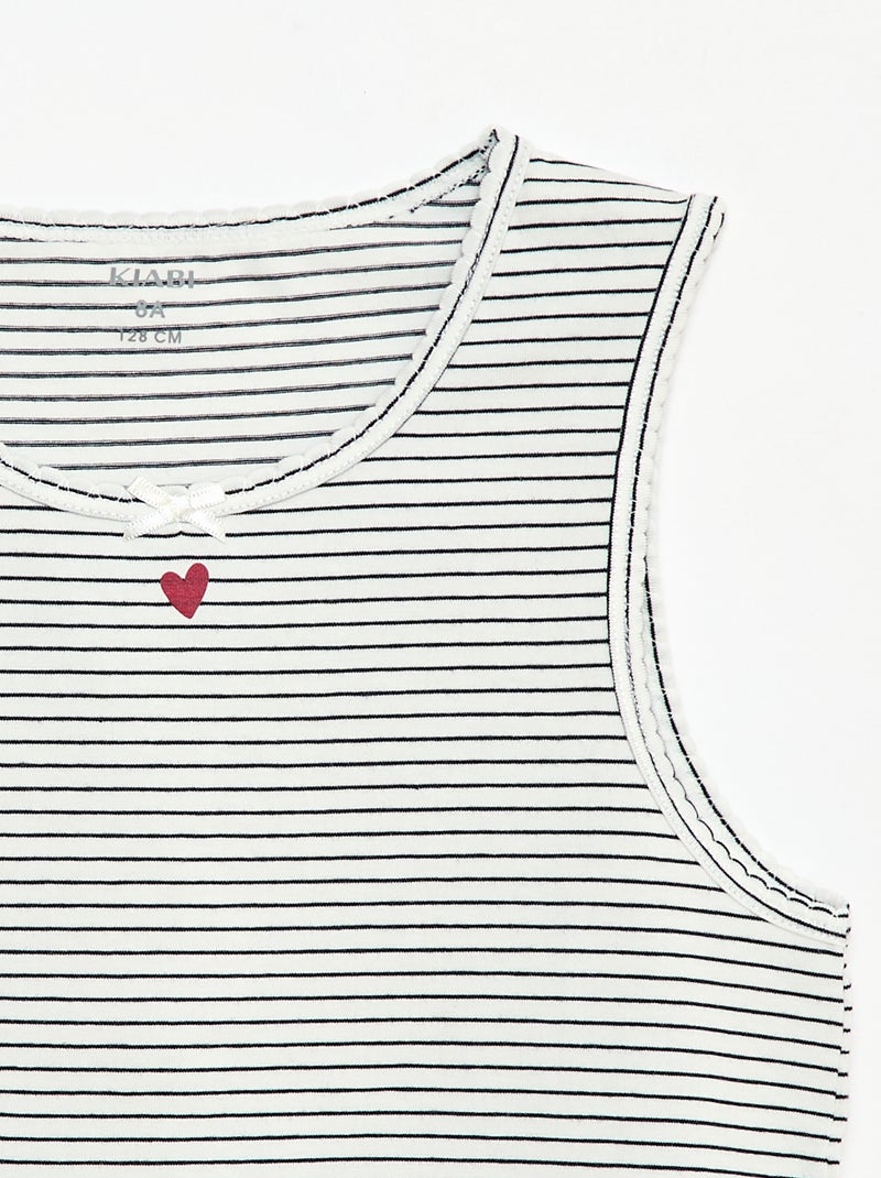 Pack of Wide-Strap Tank Tops White - Kiabi