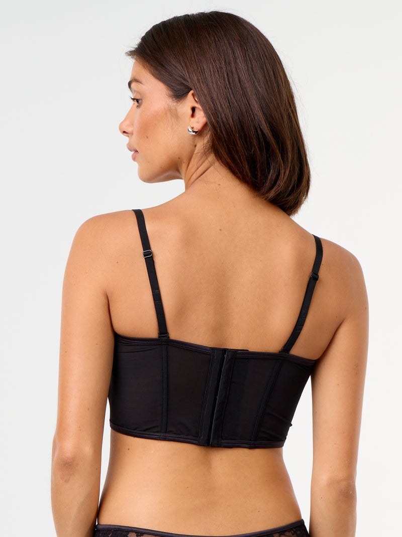 Pailletten-Bustier-BH Schwarz - Kiabi