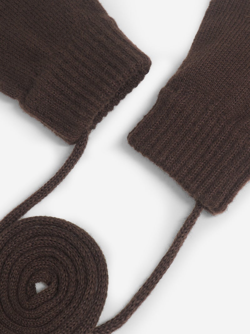 Paio di muffole con laccio Marrone - Kiabi