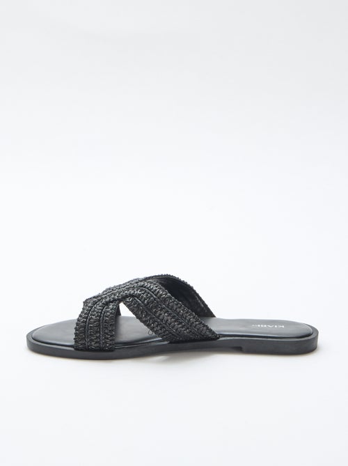 Paio di mules con fasce in paglia - Kiabi