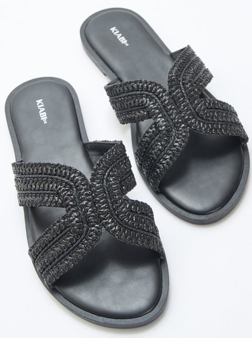 Paio di mules con fasce in paglia - Kiabi