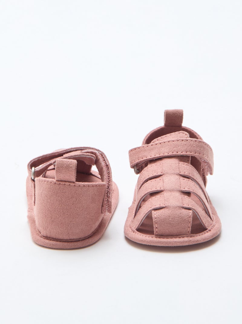 Paio di sandali con velcro Rosa - Kiabi