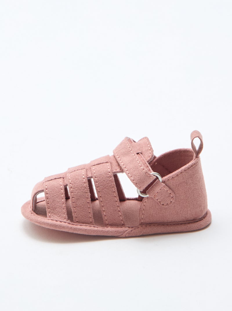Paio di sandali con velcro Rosa - Kiabi