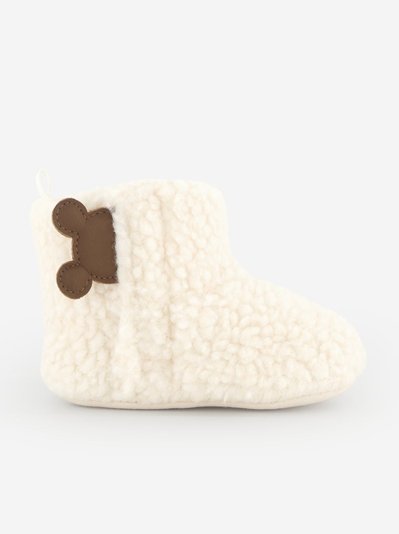 Pair of \'Disney\' Sherpa-Style Slippers White - Kiabi