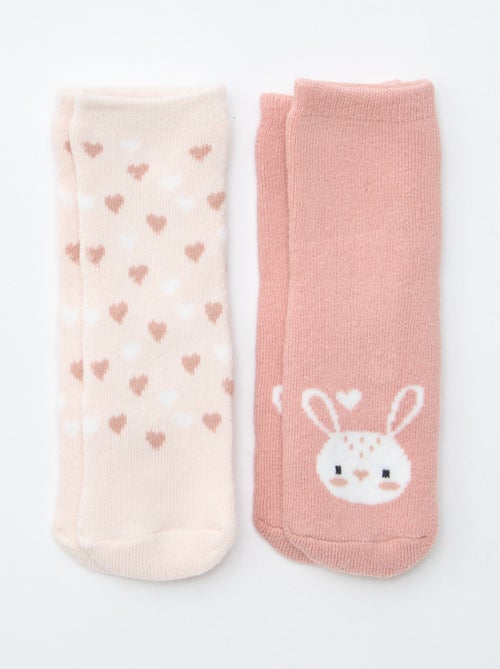 Paire de chaussettes fantaisie anti-dérapantes - Kiabi