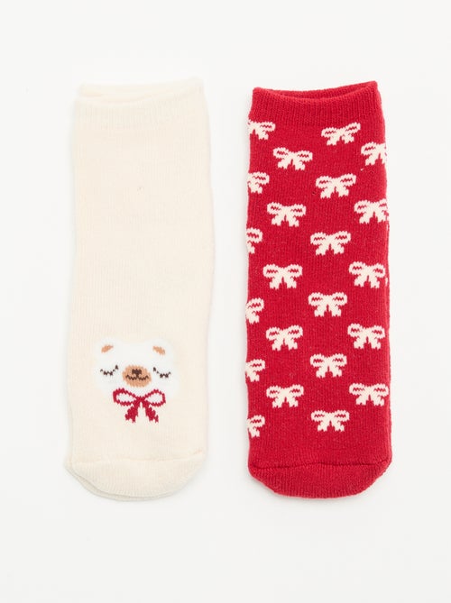 Paire de chaussettes fantaisie anti-dérapantes - Kiabi