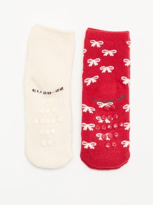 Paire de chaussettes fantaisie anti-dérapantes - Kiabi