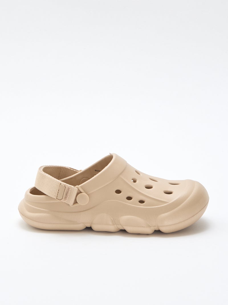 Paire de mules de plage fermées Beige - Kiabi