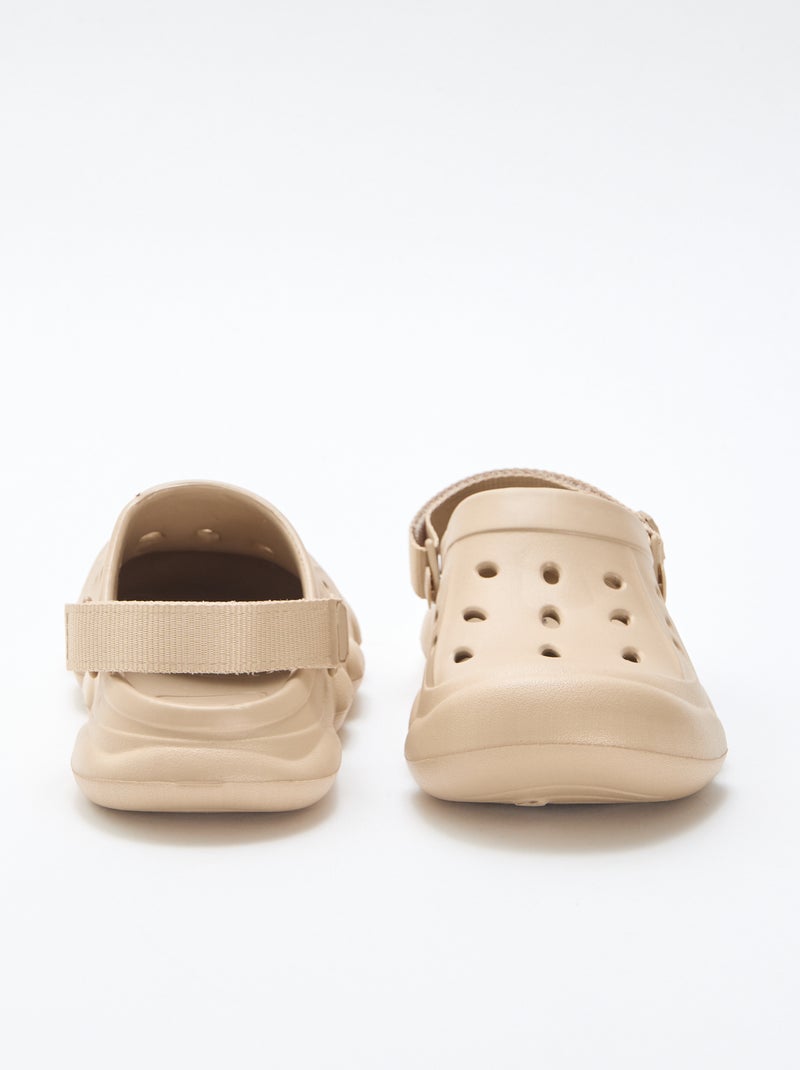 Paire de mules de plage fermées Beige - Kiabi