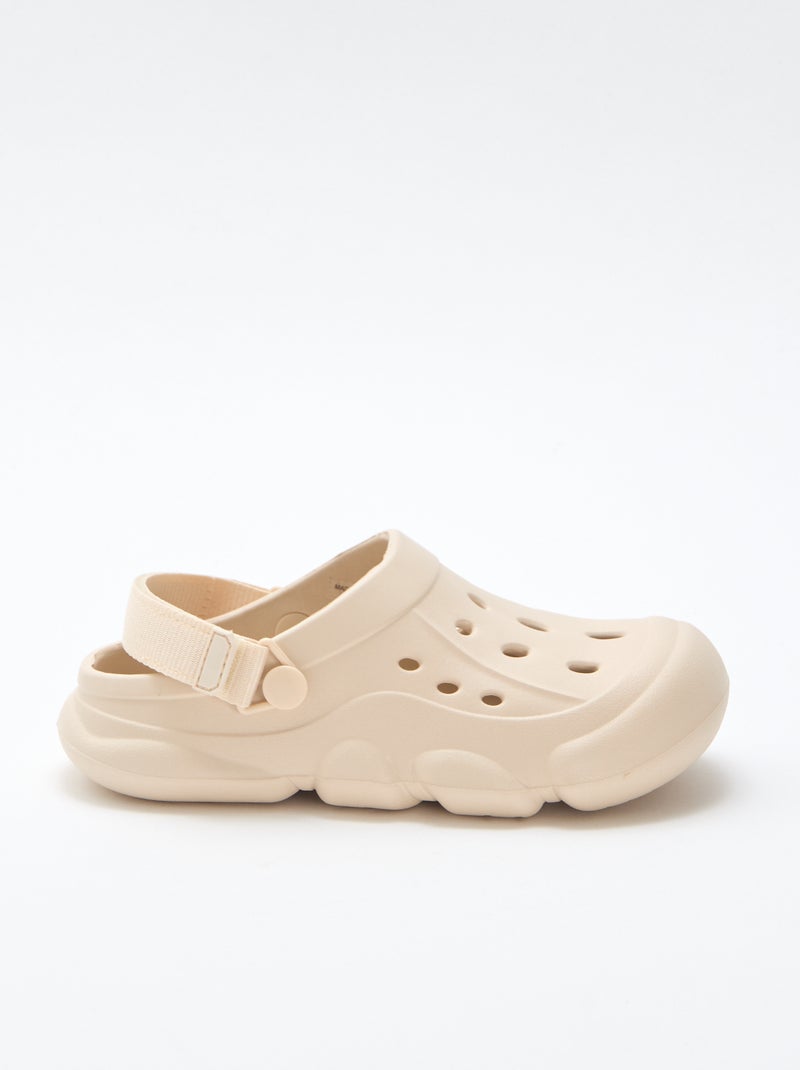 Paire de mules de plage fermées Beige - Kiabi