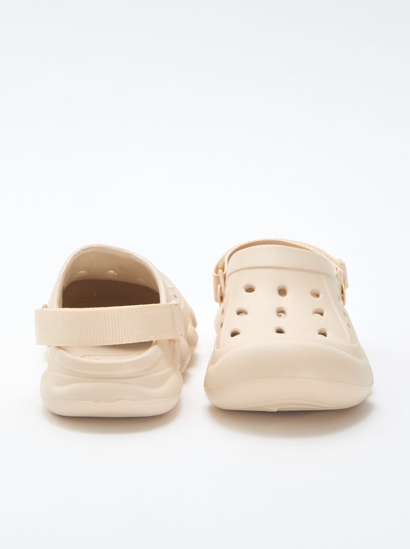 Paire de mules de plage fermées Beige - Kiabi