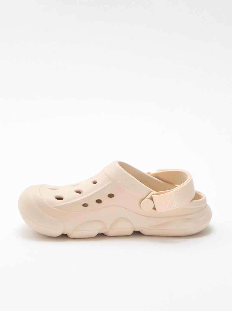 Paire de mules de plage fermées Beige - Kiabi