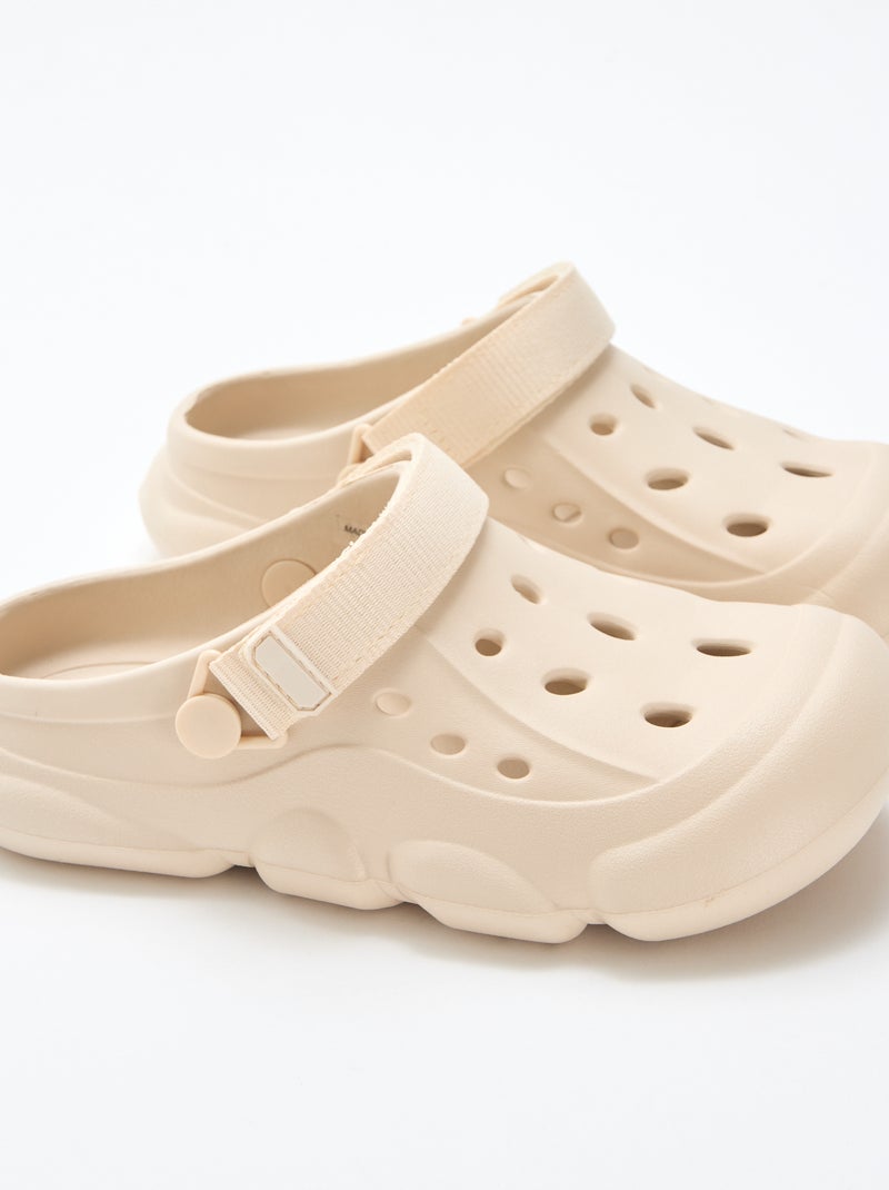 Paire de mules de plage fermées Beige - Kiabi