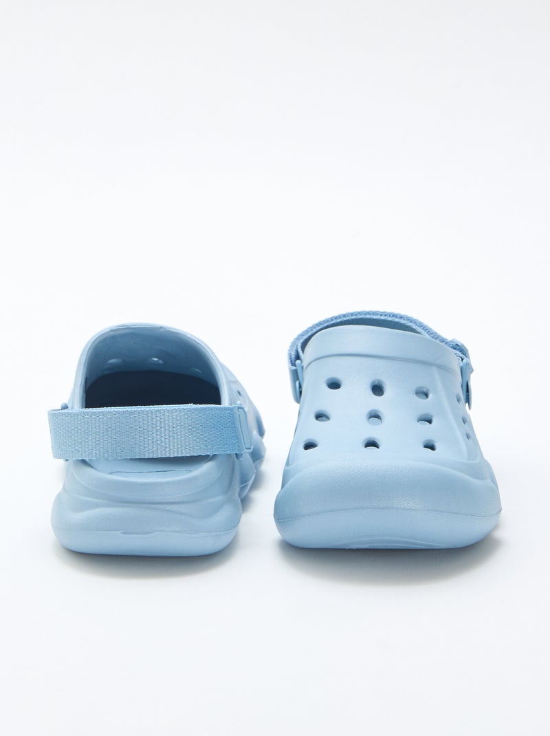 Paire de mules de plage fermées Bleu - Kiabi