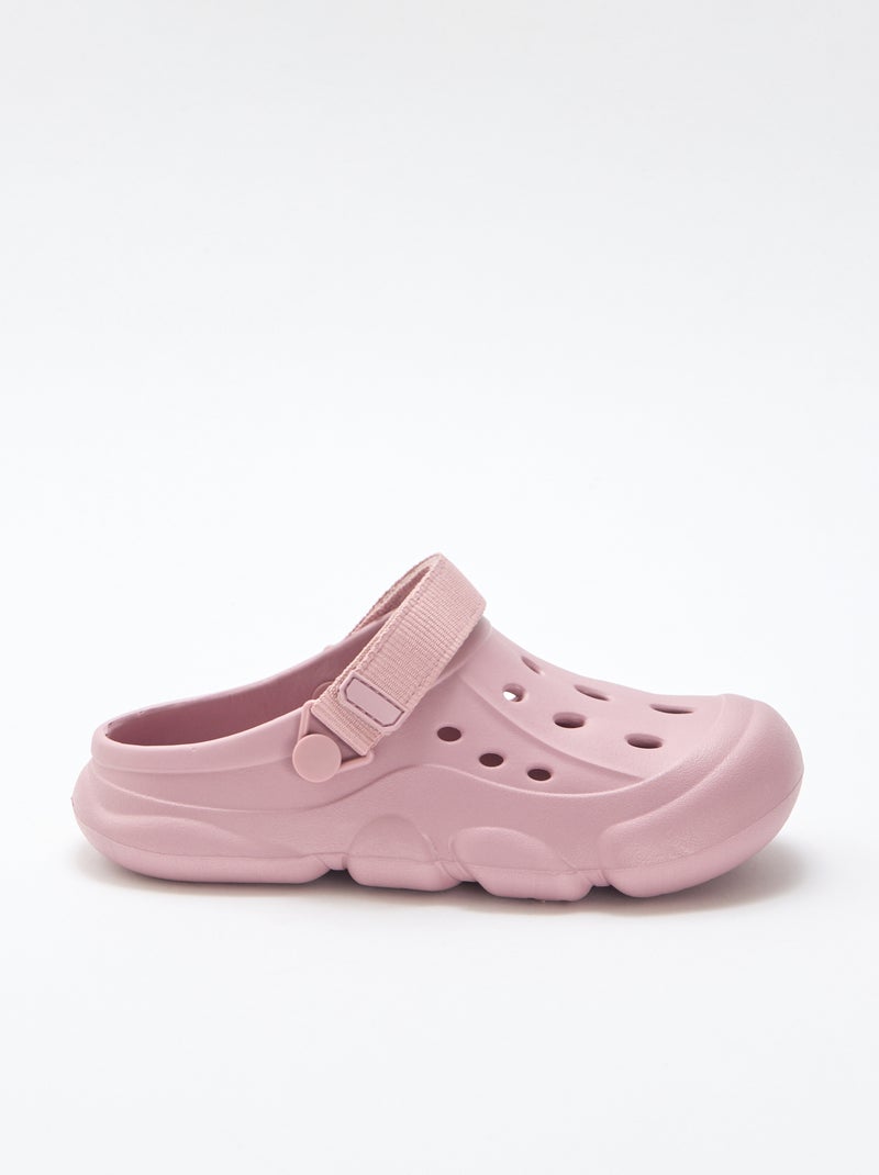 Paire de mules de plage fermées Rose - Kiabi