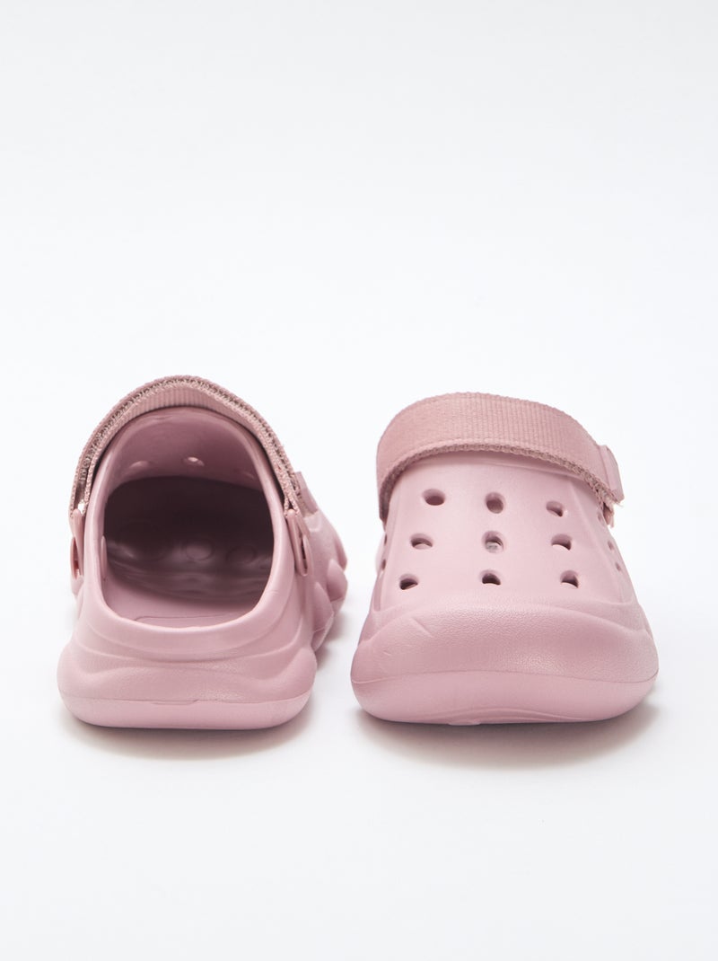 Paire de mules de plage fermées Rose - Kiabi