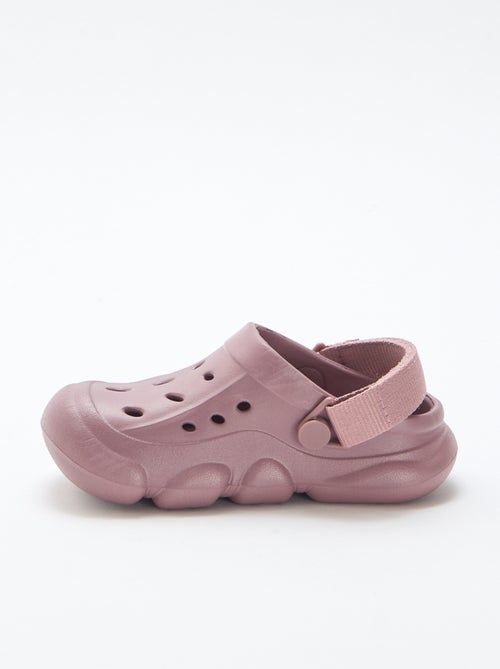 Paire de mules de plage fermées unie - Kiabi