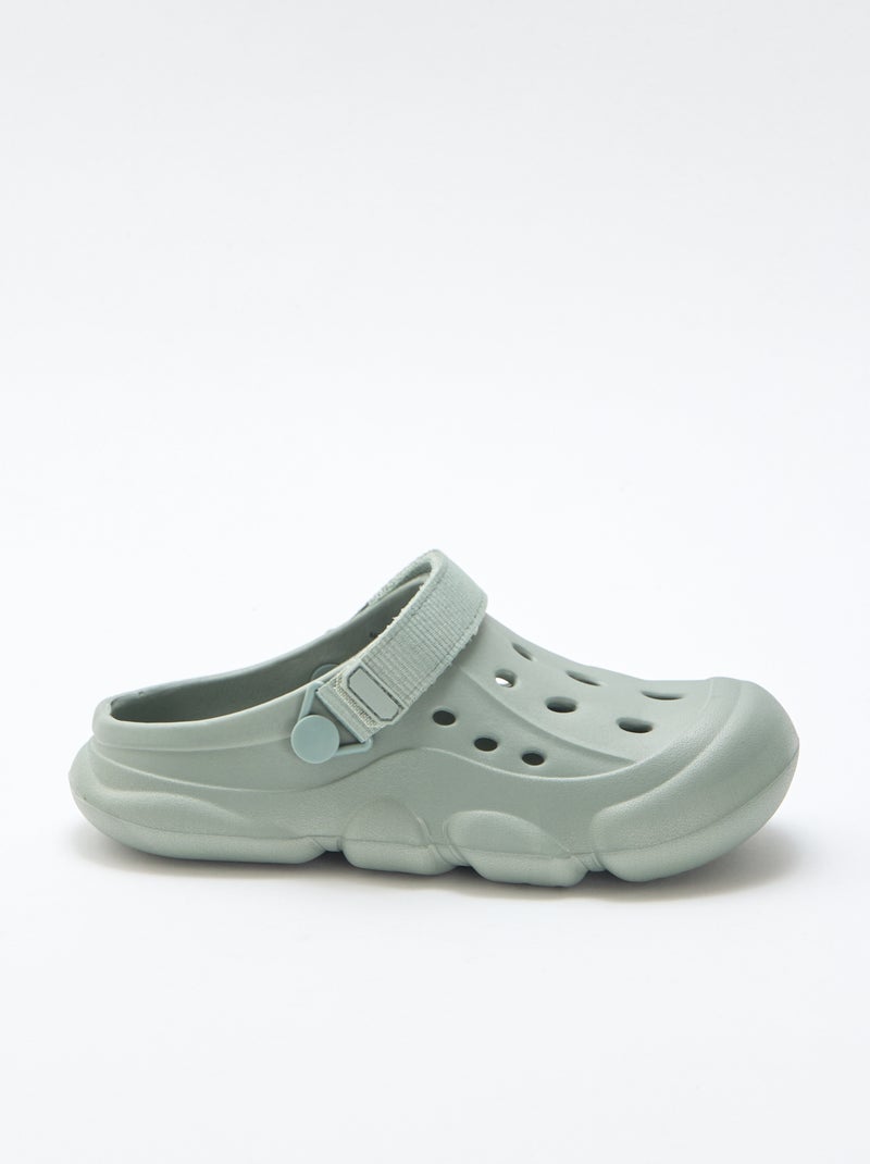 Paire de mules de plage fermées Vert - Kiabi