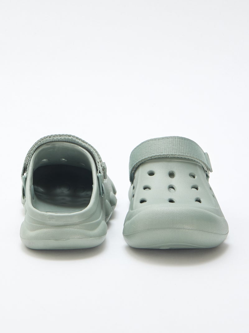 Paire de mules de plage fermées Vert - Kiabi