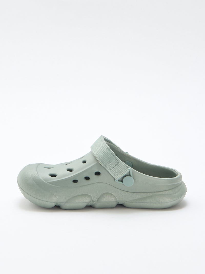 Paire de mules de plage fermées Vert - Kiabi