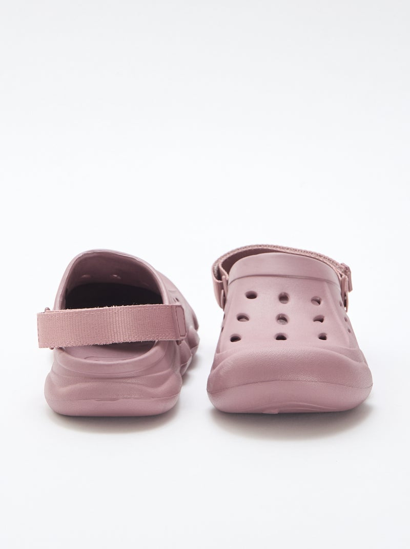 Paire de mules de plage fermées Violet - Kiabi