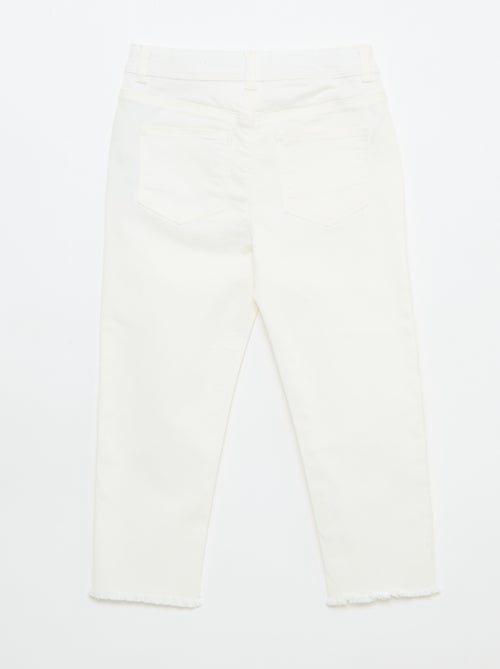 Pantacourt en jean avec franges - Kiabi