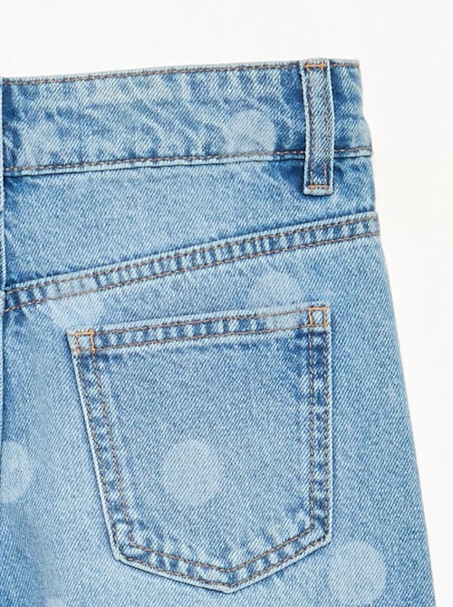Pantalon à pois en denim - Kiabi