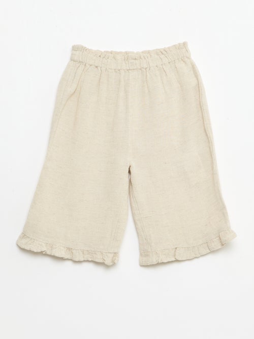 Pantalon avec volants en bas de jambe - Kiabi