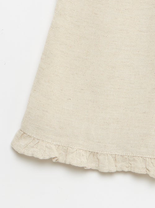 Pantalon avec volants en bas de jambe - Kiabi