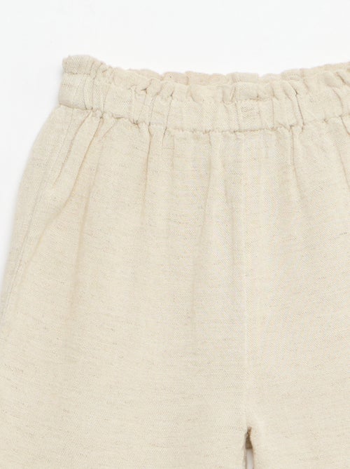 Pantalon avec volants en bas de jambe - Kiabi