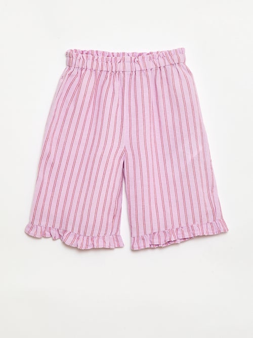 Pantalon avec volants en bas de jambe - Kiabi