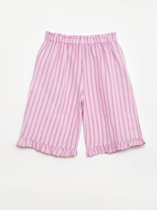 Pantalon avec volants en bas de jambe - Kiabi